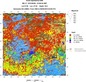 regional historical seismicity