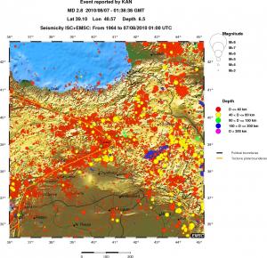 regional historical seismicity