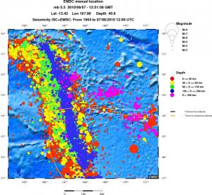 regional historical seismicity