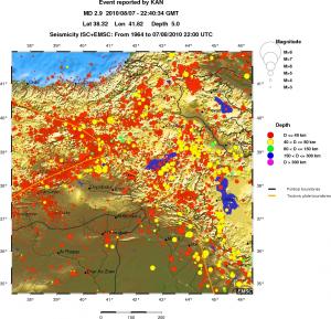 regional historical seismicity