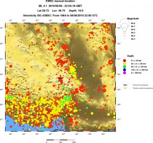 regional historical seismicity
