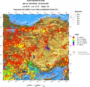 regional historical seismicity