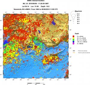 regional historical seismicity