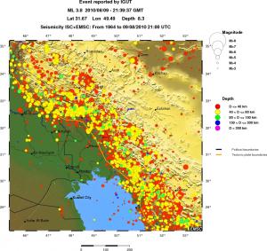regional historical seismicity
