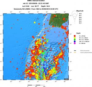 regional historical seismicity