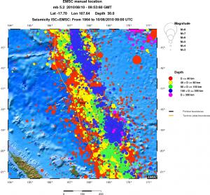 regional historical seismicity