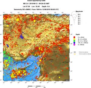 regional historical seismicity