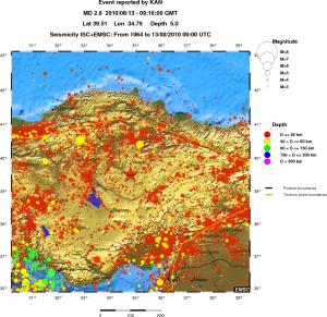 regional historical seismicity