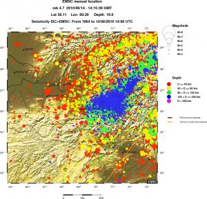 regional historical seismicity