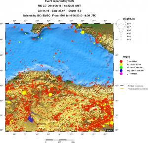 regional historical seismicity