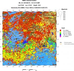 regional historical seismicity