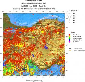 regional historical seismicity