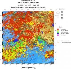 regional historical seismicity