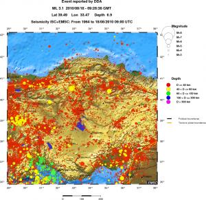 regional historical seismicity