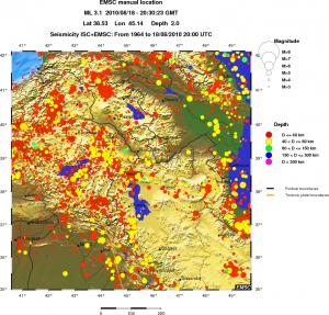 regional historical seismicity