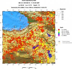 regional historical seismicity