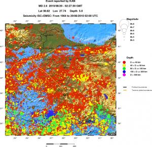 regional historical seismicity