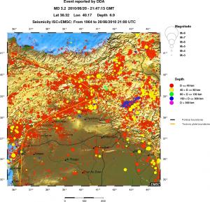 regional historical seismicity