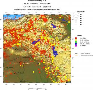 regional historical seismicity