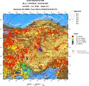 regional historical seismicity