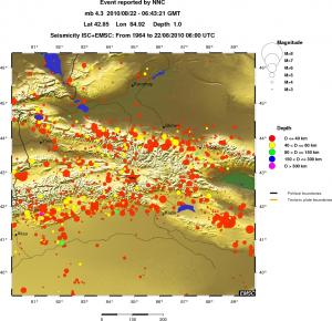 regional historical seismicity
