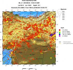 regional historical seismicity