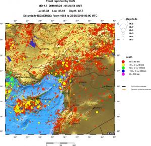 regional historical seismicity