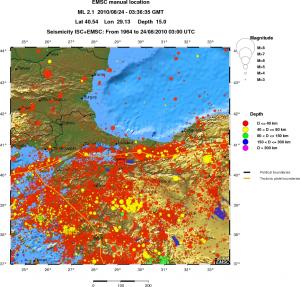 regional historical seismicity