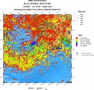 regional historical seismicity