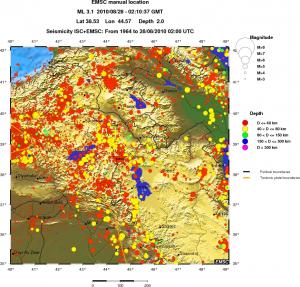 regional historical seismicity