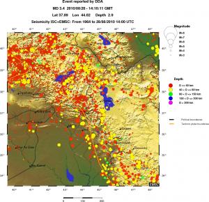 regional historical seismicity