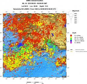regional historical seismicity
