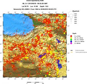 regional historical seismicity