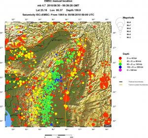 regional historical seismicity