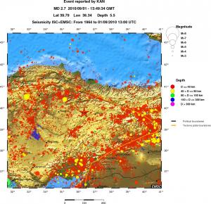 regional historical seismicity