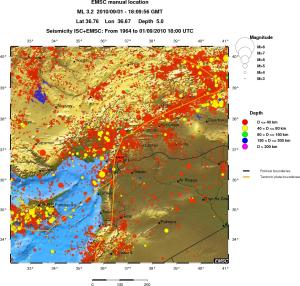 regional historical seismicity