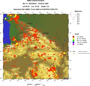 regional historical seismicity