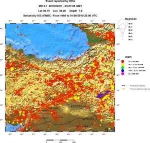 regional historical seismicity