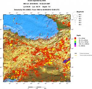 regional historical seismicity