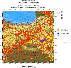 regional historical seismicity
