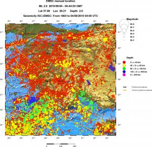 regional historical seismicity