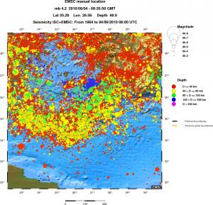 regional historical seismicity