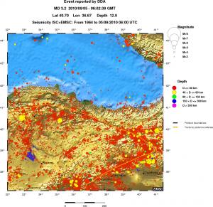 regional historical seismicity