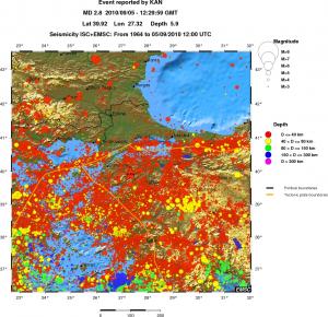 regional historical seismicity