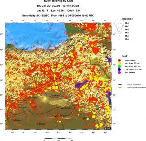 regional historical seismicity