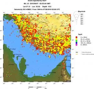 regional historical seismicity