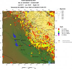 regional historical seismicity
