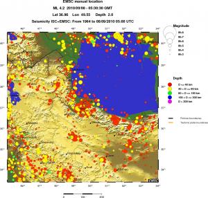 regional historical seismicity