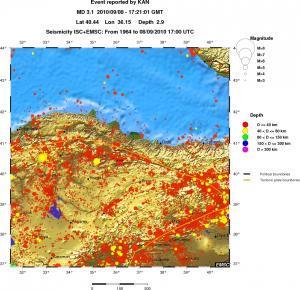 regional historical seismicity