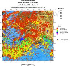 regional historical seismicity